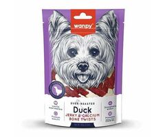 تشویقی سگ ونپی اردک و کلسیم Duck Jerky Calcium Bone Twist وزن 100 گرم