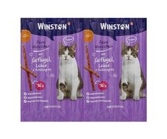 تشویقی مدادی گربه وینستون طعم مرغ و جگر بسته 10 عددی