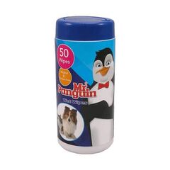 دستمال مرطوب استوانه ای مخصوص سگ و گربه مستر پنگوئن 50 برگی