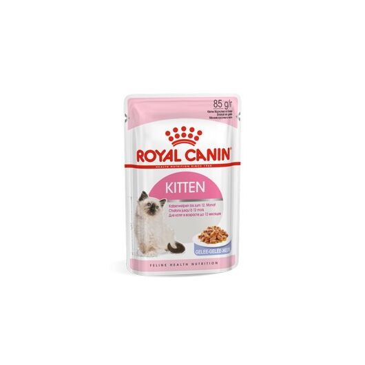 غذای پوچ بچه گربه ژله ای رویال کنین Kitten Jelly وزن 85 گرم