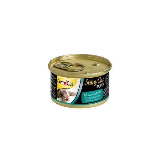 کنسرو گربه شاینی جیم کت طعم مرغ و میگو وزن 70 گرم
