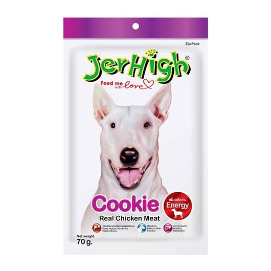 تشویقی لقمه ای سگ جرهای کوکی با طعم مرغ وزن 70 گرم - JerHigh Chicken Cookie