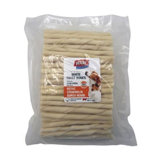 تشویقی سگ مدادی فلورایدی وارف حاوی 100 تکه White Twist Bones