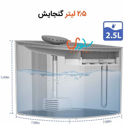 ظرف آبخوری اتوماتیک گربه و سگ ظرفیت 2.5 لیتر برند TDOO, 2 image