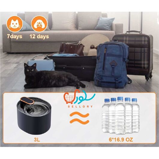 ظرف آبخوری اتوماتیک گربه و سگ ظرفیت 3 لیتری برند HUIKYO, 6 image