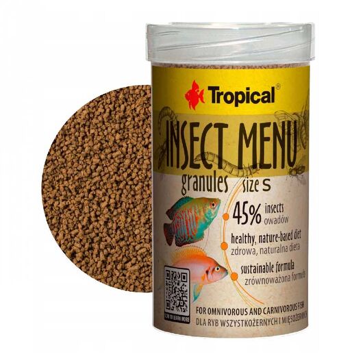 غذای ماهی گرانولی حشرات Insect Menu S تروپیکال حجم 250 میلی لیتر