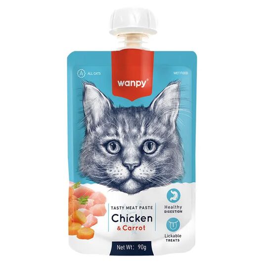 پودینگ گربه ونپی طعم مرغ و هویج وزن 90 گرم