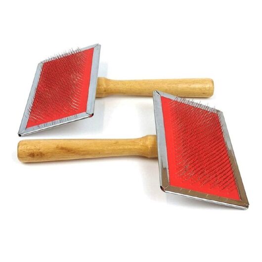 شانه سگ و گربه گره بازکن پشت استیل دسته چوبی