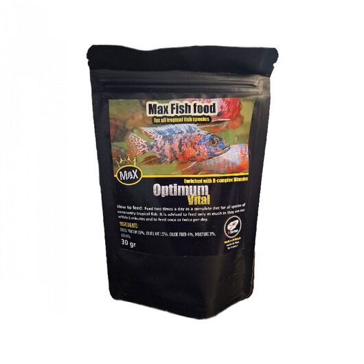 غذای ماهی ویتامینه اپتیمم ویتال ای شریمپ 30 گرم