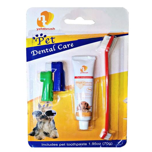 ست مسواک و خمیر دندان سگ و گربه Dental Care با خمیر 70 گرمی