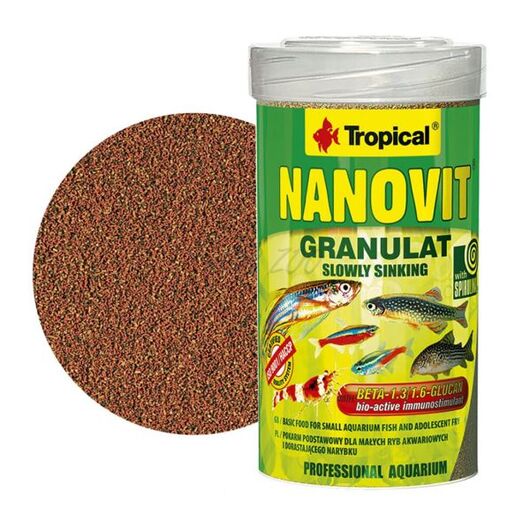 غذای ماهی نانو ویت گرانول تروپیکال Nanovit Granulat حجم 250 میلی لیتر