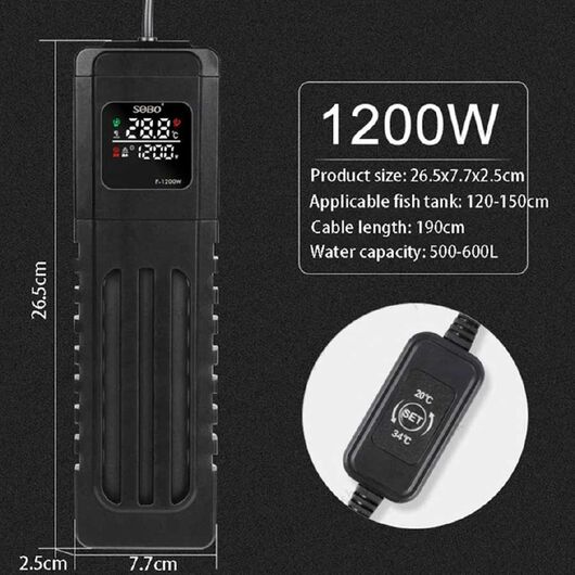 بخاری آکواریوم اتوماتیک سوبو مدل P-1200W, 3 image