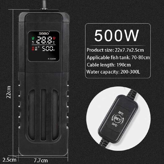 بخاری آکواریوم اتوماتیک سوبو مدل P-500W, 3 image