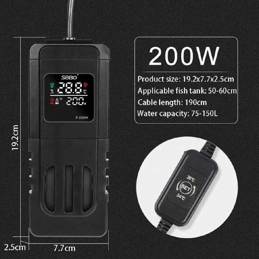 بخاری آکواریوم اتوماتیک سوبو مدل P-200W, 3 image