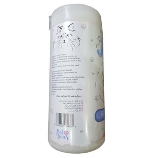 دستمال مرطوب پاک کننده گوش سگ و گربه ژاسی ۶۰ تایی, 2 image