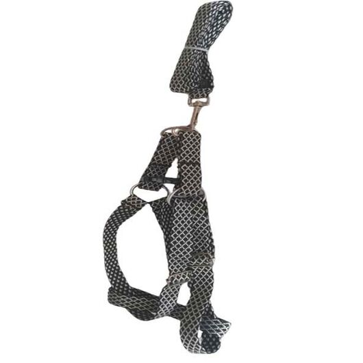قلاده کتفی سگ جف همراه بند قلاده سایز S, رنگ: نوک مدادی