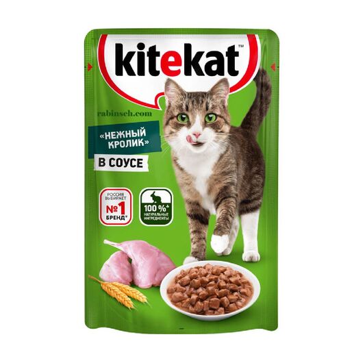 پوچ گربه کیت کت طعم خرگوش در سس وزن 85 گرم