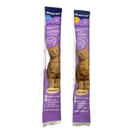 بستنی گربه وینستون دو طعم مرغ و ماهی بسته 8 عددی, 2 image
