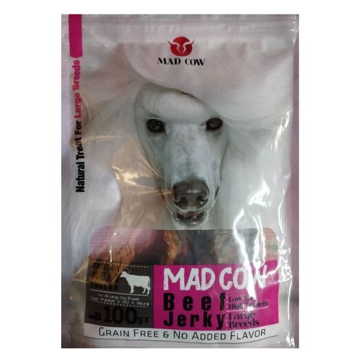 غذای تشویقی سگ مدکاو Mad Cow گوشت جرکی 100 گرم