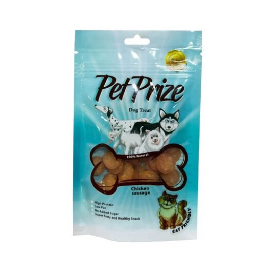 تشویقی سگ و گربه پت پرایز سوسیس مرغ Chicken Sausage وزن 50 گرم