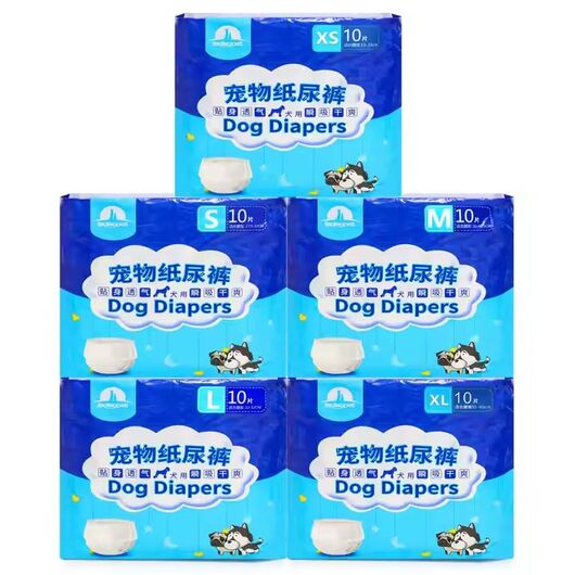 پوشک سگ تائوتائوپتس بسته 10 تایی در سایزبندی, سایز: XS